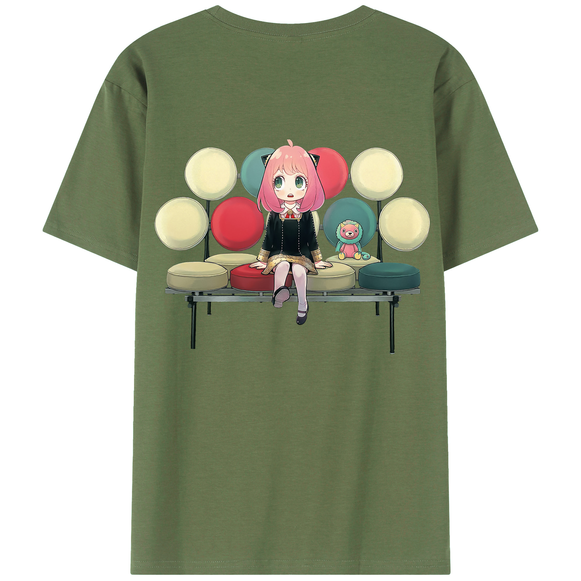 （画像用） SPY×FAMILY间谍家家酒 綿100％ メンズ半袖Tシャツ（バックプリント） 通気性